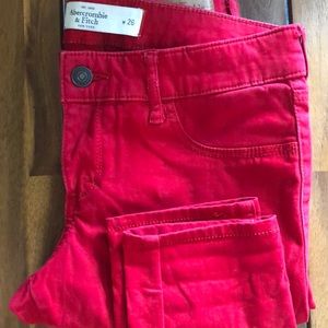 Red A&F Jeans